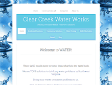 Tablet Screenshot of clearcreekwaterworks.com